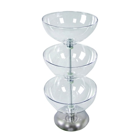 Azar Displays Three-Tier 12", 12" & 12" Bowl Display 720312